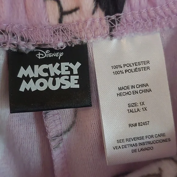 Disney Mickey & Minnie Mouse All Over Football Print Lounge Pajama Pants Sz 1X - Picture 8 of 16